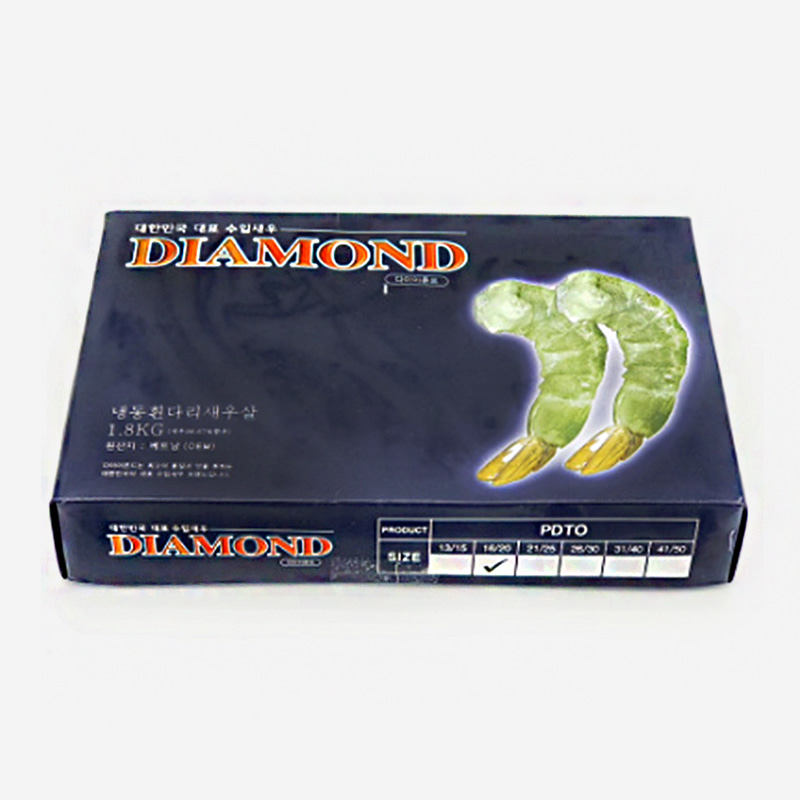 다이아몬드 냉동 흰다리 새우(26~30개)1.8kg( 두절,탈각)