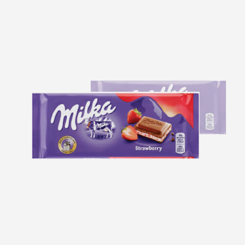 [8월중순입고예정] 밀카 스트로베리 초콜릿(100gx12개)